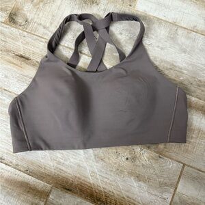 lululemon athletica Cross-Back Sports Bra - Grey/Purple